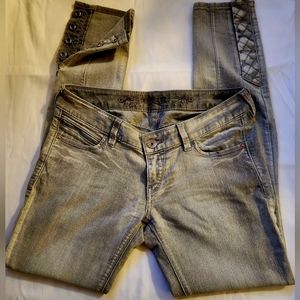 Express women Gray Jeans With Quilt Detail Size 8